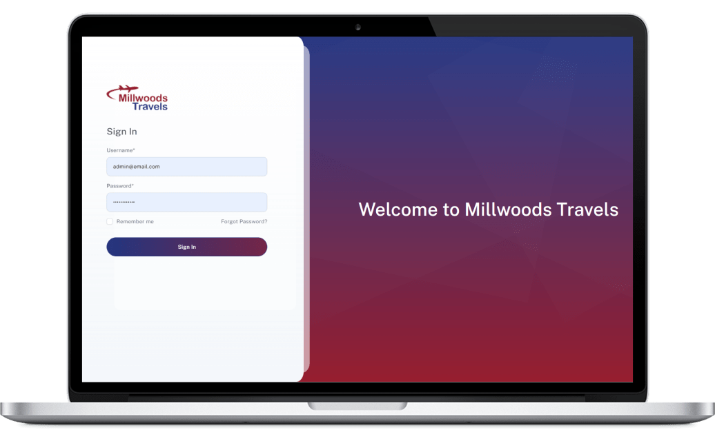 Admin Panel Milliwoods Login
